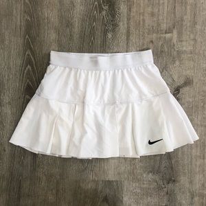 White Nike Pleated Tennis Skirt